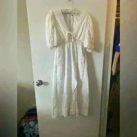 Women’s free people Slow pace midi dress size XS color white - Picture 1 of 6